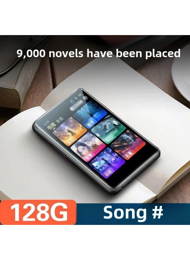 MP4 Reading Fiction Mp5 E-book Reader Bluetooth MP3 Walkman Student Edition High Use Mp6p7-Body Color:Cool Black 2.0inch Touch Screen Version [bluetooth 5.3/long Battery Life Model]-Memory Capacity:128g [more Than 9,000 Novels + Songs + Movies Of Various Types Have Been Downloaded] - Standard + High