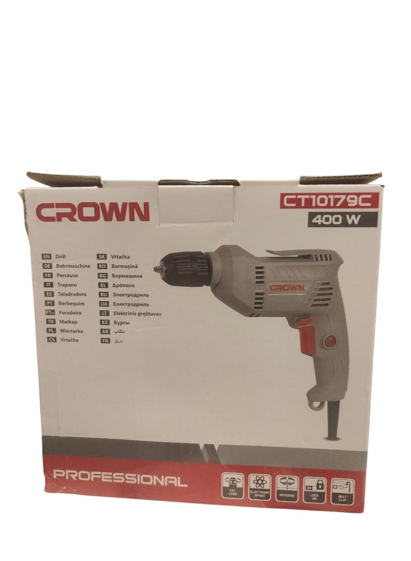 Crown CT10179C 10mm 400W Automatic Chuck Drill - Image 2