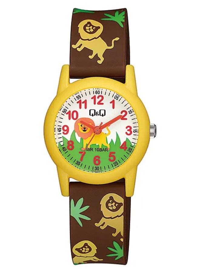 Q&Q Kids Unisex Analog Quartz Watch V22A-019VY with Lion Design - Image 1