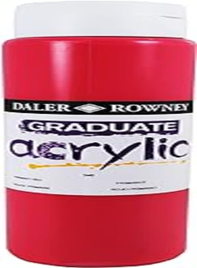 Daler Rowney 123500540 Graduate Acrylic Color, 500 ml - Primary Red