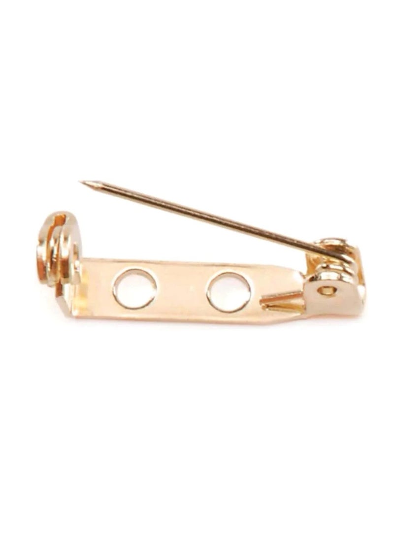 Pin Backs Brass Plated Steel - 3/4 Inch - 48 Pieces - Big Value - Image 3