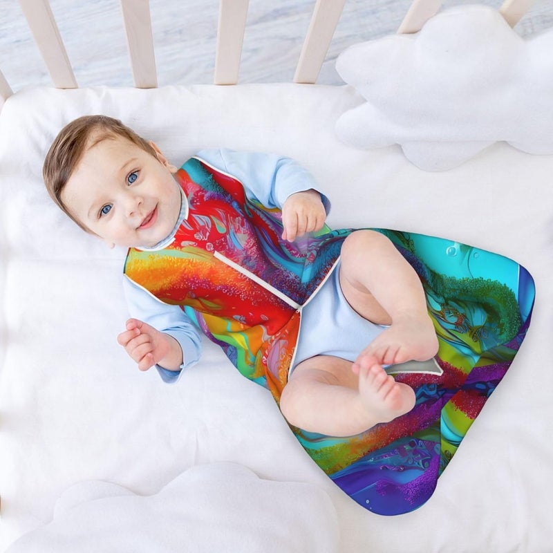 Chic Colorful Artistic Baby Wearable Blanket Infant Boys Girls Sleeping Bags for Newborn Large - Image 3