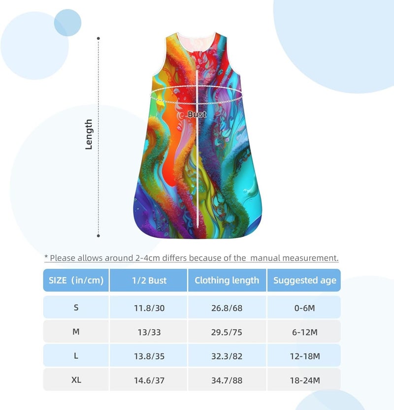 Chic Colorful Artistic Baby Wearable Blanket Infant Boys Girls Sleeping Bags for Newborn Large - Image 5