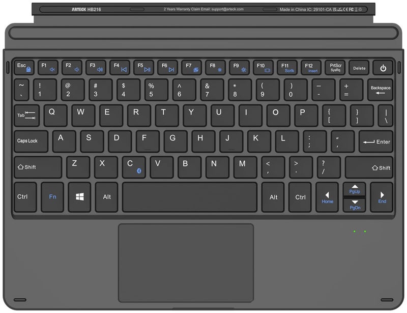 Arteck Microsoft Surface Go Type Cover, Ultra-Slim Portable Bluetooth Wireless Keyboard with Touchpad for Latest Surface Go 4, 3 (2021), 2 (2020) and Built-in Rechargeable Battery - Image 2