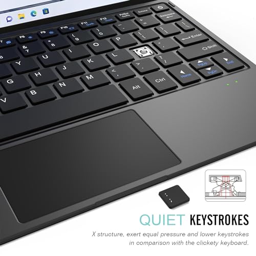 Arteck Microsoft Surface Go Type Cover, Ultra-Slim Portable Bluetooth Wireless Keyboard with Touchpad for Latest Surface Go 4, 3 (2021), 2 (2020) and Built-in Rechargeable Battery - Image 4
