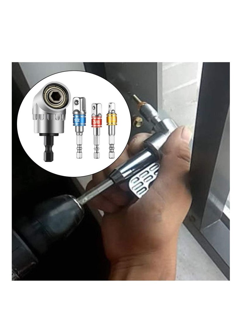 SYOSI - 4 PCS Impact Socket Adapter Impact Driver Socket Adapter Extension Bar Set High Speed Nut Driver Tool Kits for Square Socket Turn Power Drill Into Nut Driver - Image 1