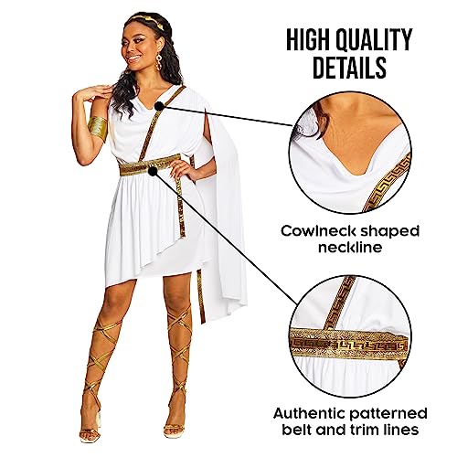Morph Greek Goddess Costume Women - Womens Toga Costume, Greek Toga Costumes Womens, Goddess Halloween Costumes for Women, Large - Image 3