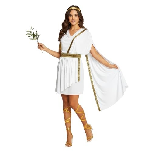 Morph Greek Goddess Costume Women - Womens Toga Costume, Greek Toga Costumes Womens, Goddess Halloween Costumes for Women, Large - Image 1