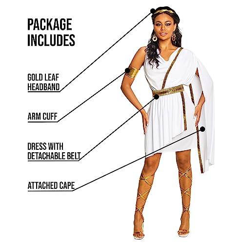 Morph Greek Goddess Costume Women - Womens Toga Costume, Greek Toga Costumes Womens, Goddess Halloween Costumes for Women, Large - Image 2
