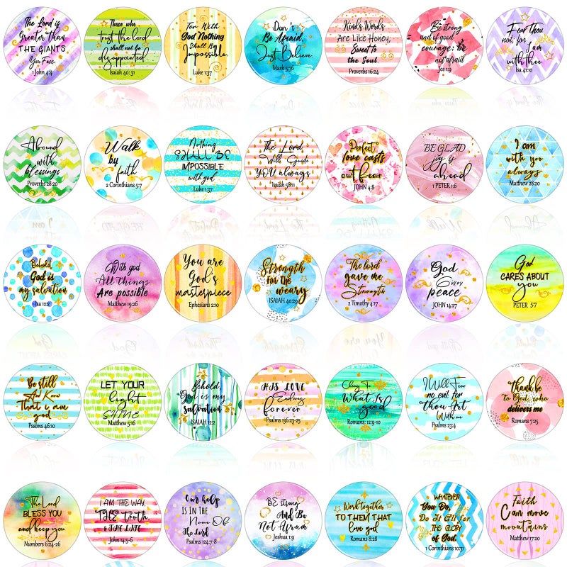Flutesan مجموعة فلوترسان 35 قطعة من مغناطيسات الثلاجة المستوحاة من آيات الكتاب المقدس مغناطيسات تحفيزية مسيحية زينة ثلاجة دينية زينة خزانة هدية ملهمة للمؤمنين للمنزل والمطبخ والمكتب