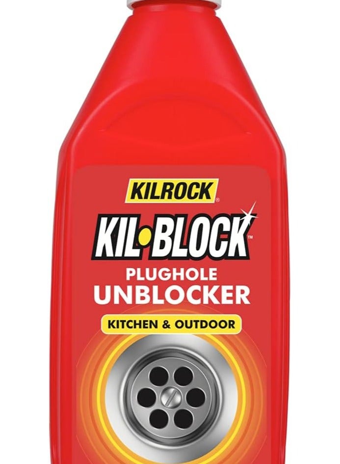 KILROCK Kil Block Plughole Unblocker Kitchen & Outdoor 500 ML - Image 1