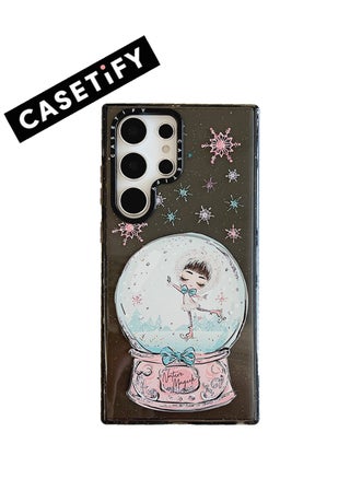 Mystical charcoal with sparkling flurries