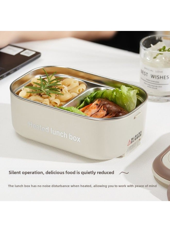 Electric Lunch Box Constant Temperature Plug-in Portable Office Student's Dormitory Lunch Box Water-Free Heating Insulation Lunch Box-Specifications:Milk Coffee Color  1.2l - Image 4
