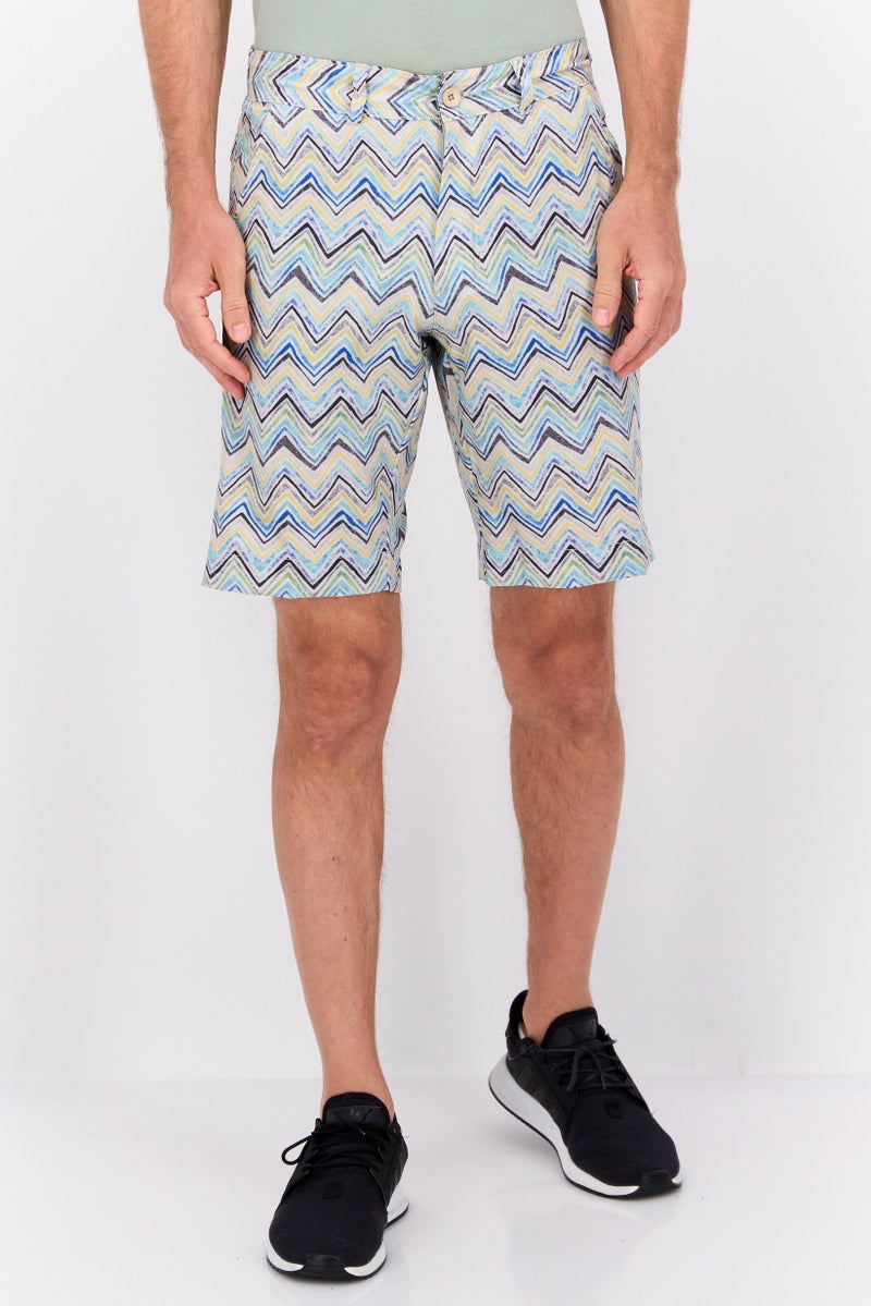 Vintage 1946 Men Allover Print Chino Shorts, Multicolor - Image 1