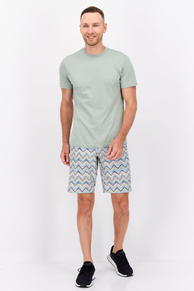 Vintage 1946 Men Allover Print Chino Shorts, Multicolor - Image 4