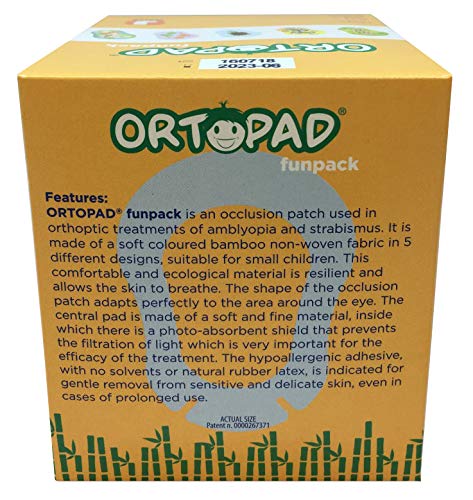 Ortopad Ortopad® Bamboo Fun Pack Eye Patches, 50/Box (Medium Size, 2-4 yrs) Hedgehog Pack  - Image 4