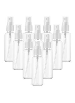 Small Clear Travel Spray Bottle 3.4 oz / 100 ml, Mini Empty Fine Mist Plastic Spray Bottles Set of 10