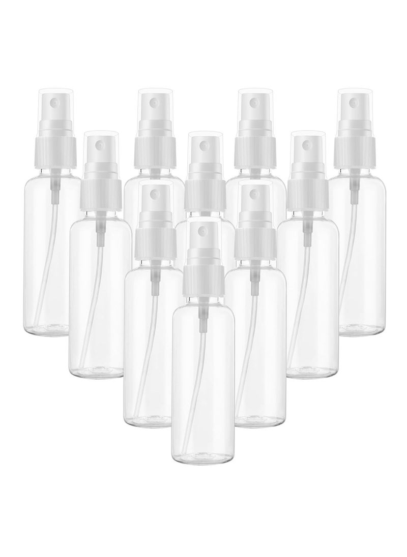 Generic - Small Clear Travel Spray Bottle 3.4 oz / 100 ml, Mini Empty Fine Mist Plastic Spray Bottles Set of 10 - Image 1