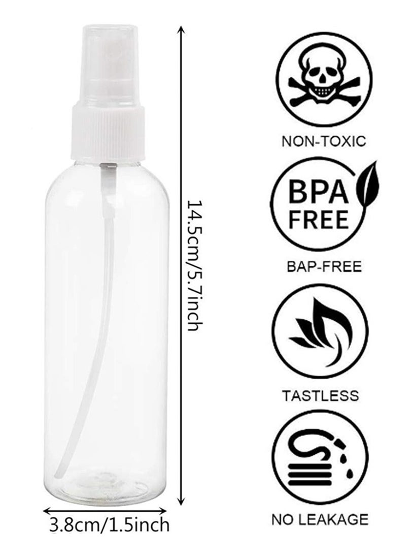 Generic - Small Clear Travel Spray Bottle 3.4 oz / 100 ml, Mini Empty Fine Mist Plastic Spray Bottles Set of 10 - Image 1