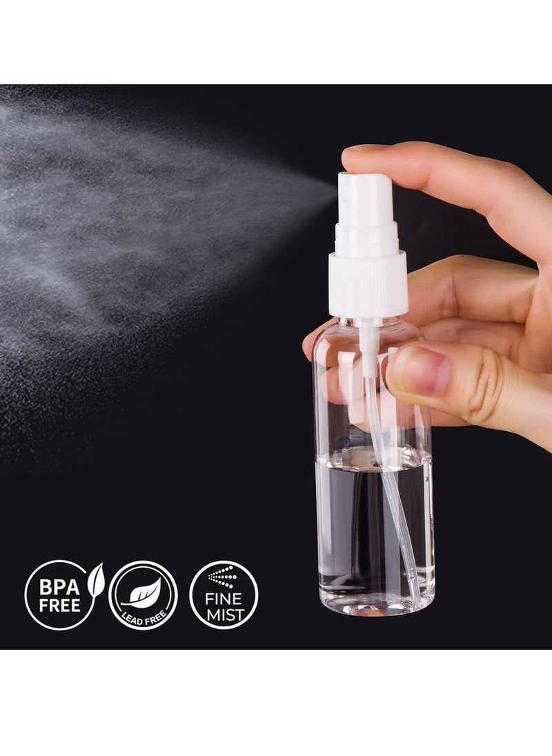 Generic - Small Clear Travel Spray Bottle 3.4 oz / 100 ml, Mini Empty Fine Mist Plastic Spray Bottles Set of 10 - Image 1
