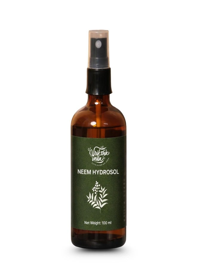 Vriksha Veda Steam Distilled Neem Hydrosol for Skin & Hair Care | Neem Water for Oily-Acne Prone Skin & Dandruff Control | Natural Face Toner | 100ml - Image 1