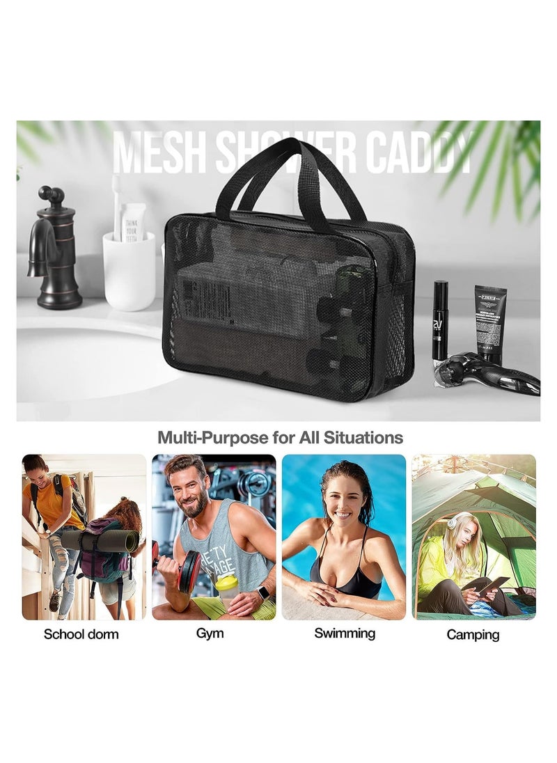SYOSI - Travel Toiletry Bag, Mesh Shower Bag, Gym Shower Bag, Portable Toiletry Tote Gym Bag for College Dorm Bathroom, Swimming Fitness Multifunctional Storage Bag, for Gym Travel Camping College - Image 1