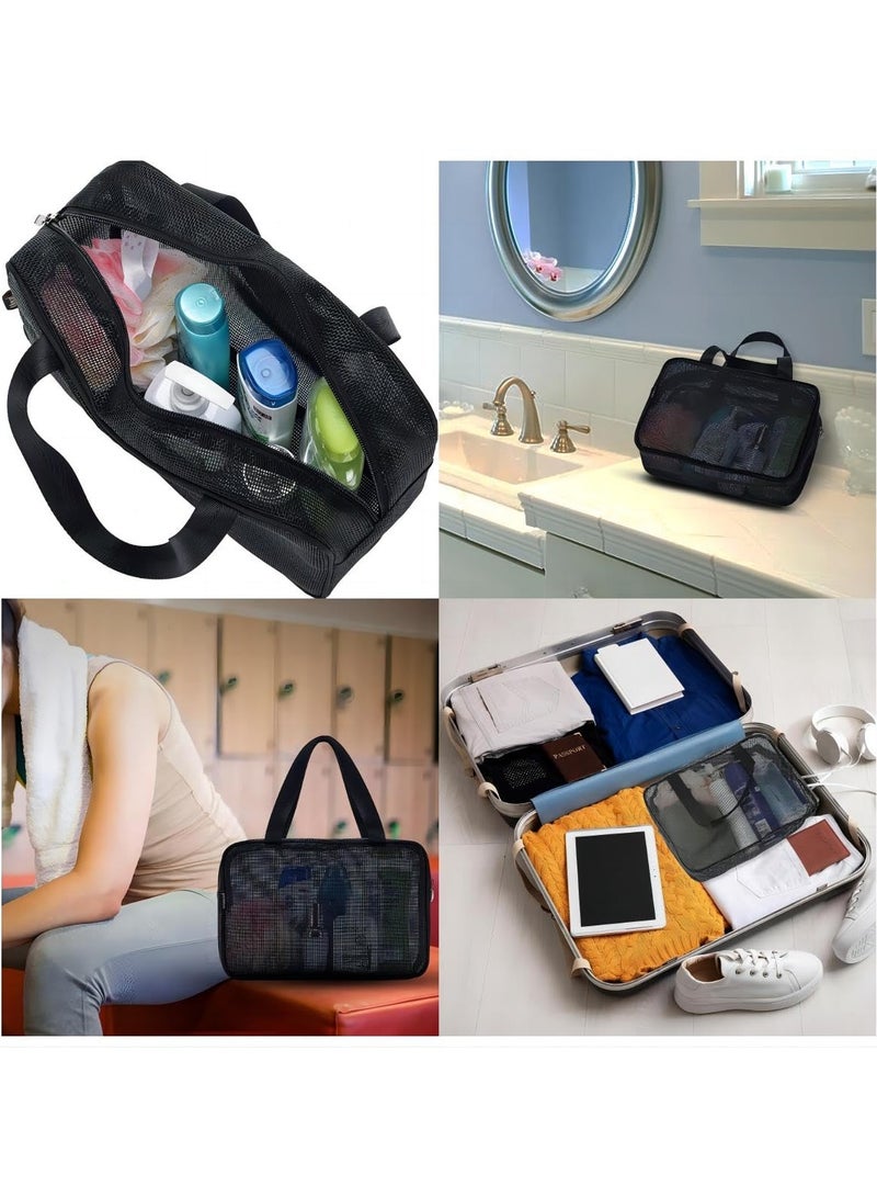 SYOSI - Travel Toiletry Bag, Mesh Shower Bag, Gym Shower Bag, Portable Toiletry Tote Gym Bag for College Dorm Bathroom, Swimming Fitness Multifunctional Storage Bag, for Gym Travel Camping College - Image 1