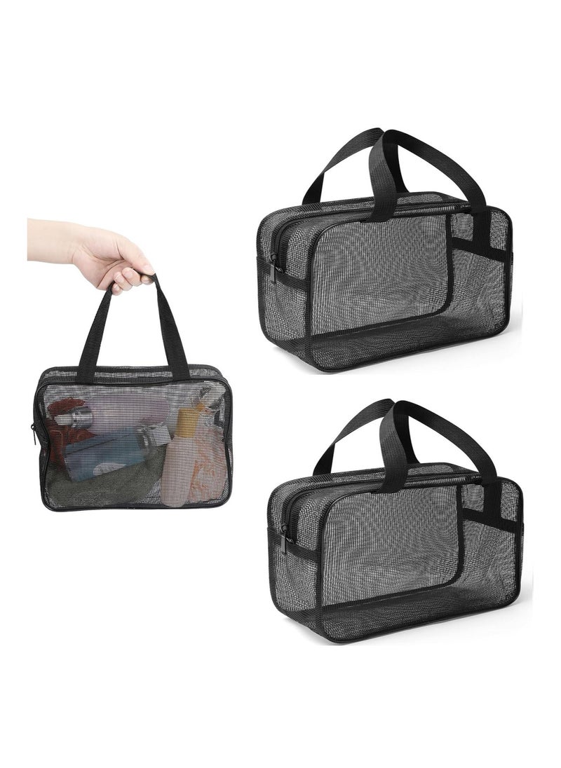 SYOSI - Travel Toiletry Bag, Mesh Shower Bag, Gym Shower Bag, Portable Toiletry Tote Gym Bag for College Dorm Bathroom, Swimming Fitness Multifunctional Storage Bag, for Gym Travel Camping College - Image 1