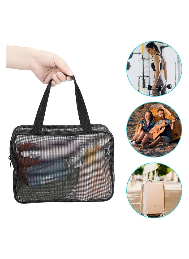 SYOSI - Travel Toiletry Bag, Mesh Shower Bag, Gym Shower Bag, Portable Toiletry Tote Gym Bag for College Dorm Bathroom, Swimming Fitness Multifunctional Storage Bag, for Gym Travel Camping College - Image 1