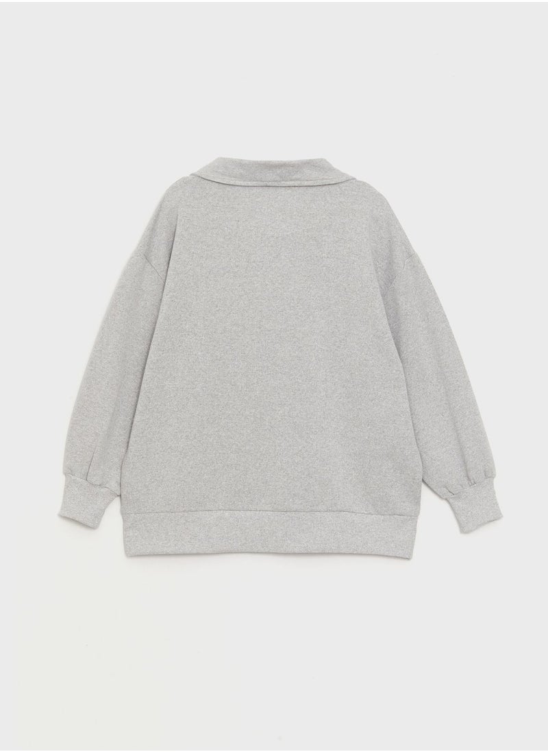 LC WAIKIKI - Zip Detail Printed Oversized Tunic - Image 1