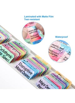 Bcabo Dsm 5 Tr Tabs Index For Dsm5 Diagnostic And Statistical Manual Of Mental Disorders Watercolor Laminated 100 Pcs Including 18 Blank Ones With Alignment Guide And Bookmark  - Image 4