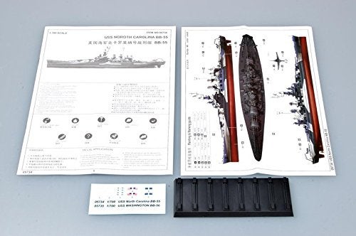 Trumpeter 1/700 USS North Carolina BB55 Battleship Model Kit - Image 3