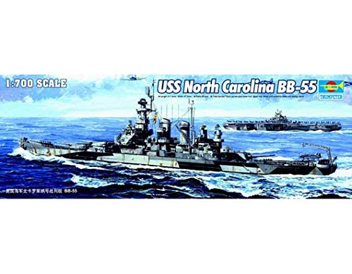 Trumpeter 1/700 USS North Carolina BB55 Battleship Model Kit - Image 2