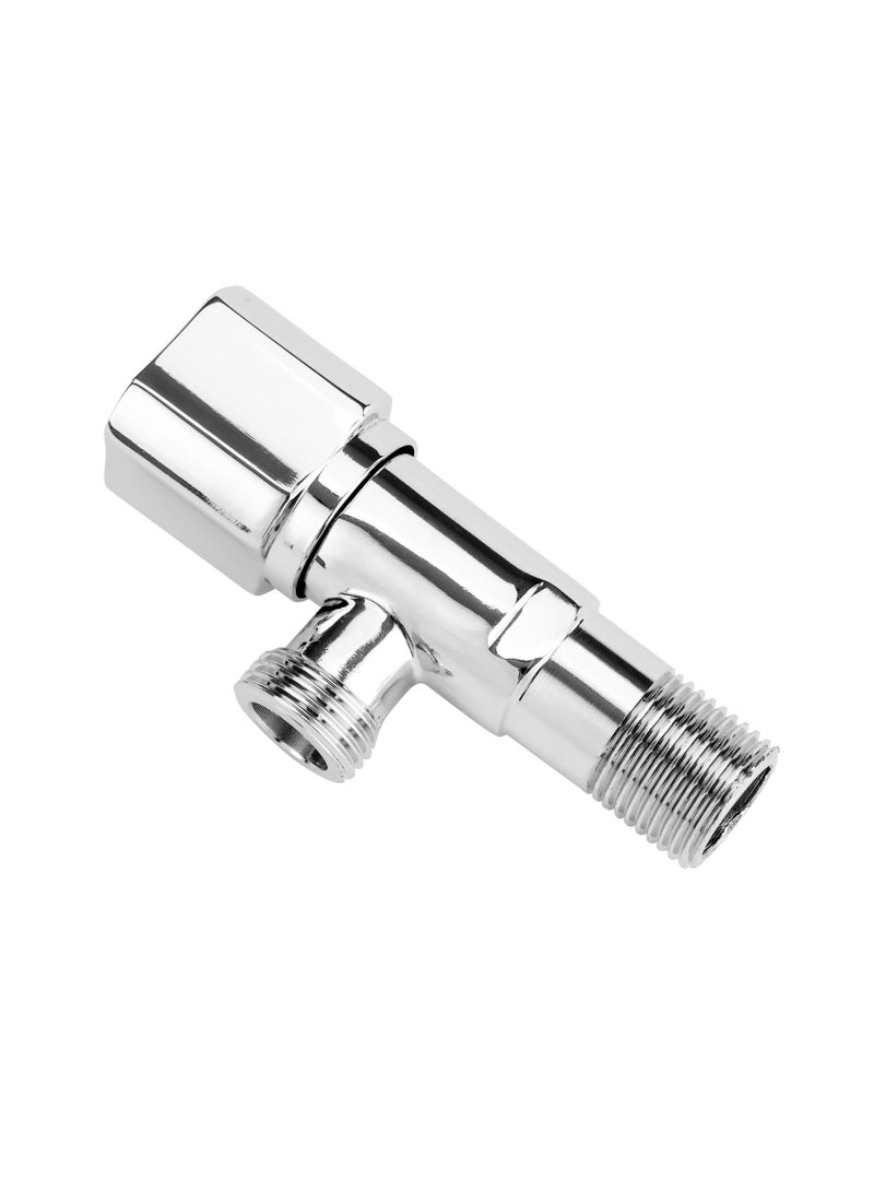GEEPAS Angle Valve-GSW61133, Non Ferrous Angle Valve for Toilets, Plumbing Fixtures, Chrome Plated Solid Knob with  Turn Ceramic Brass Cartridge, G1/2-G1/2 Connection, Suitable for Hot and Cold Water - Image 4