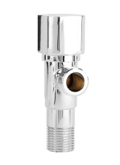 جيباس Angle Valve-GSW61133, Non Ferrous Angle Valve for Toilets, Plumbing Fixtures, Chrome Plated Solid Knob with  Turn Ceramic Brass Cartridge, G1/2-G1/2 Connection, Suitable for Hot and Cold Water  - Image 2