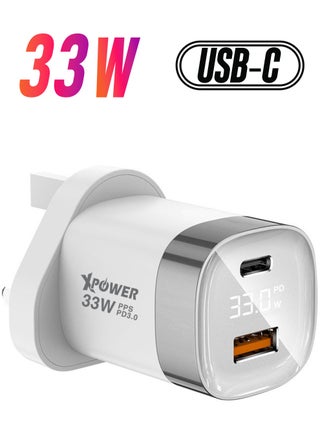 WC33 33W PPS Max Output PD 3.0 Quick Charge Led Display Usb Wall Charger - White - pzsku/ZBF1B74F0A7E721F92A8EZ/45/_/1738233917/7c130df5-4478-4dad-b364-703d19931254