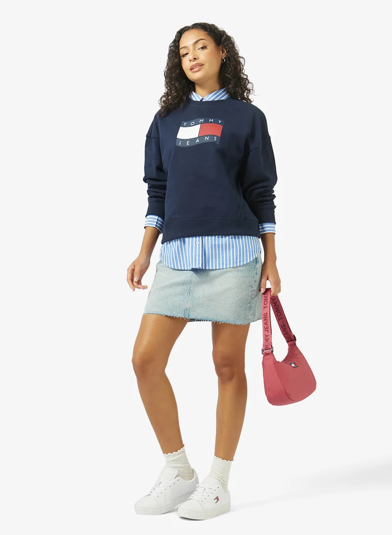 TOMMY JEANS  Logo Crew Neck Sweatshirt for Women | Best Price UAE