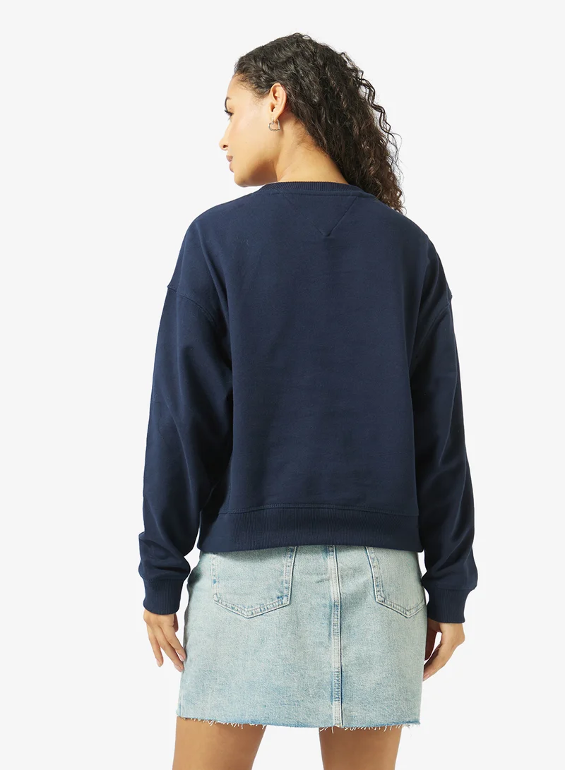 TOMMY JEANS  Logo Crew Neck Sweatshirt for Women | Best Price UAE