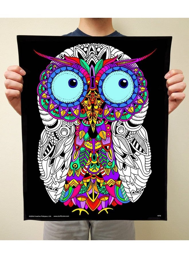 Stuff2Color Baby Owl Fuzzy Velvet Detailed Coloring Poster For Kids And Adults (Arrives Uncolored) - Image 5