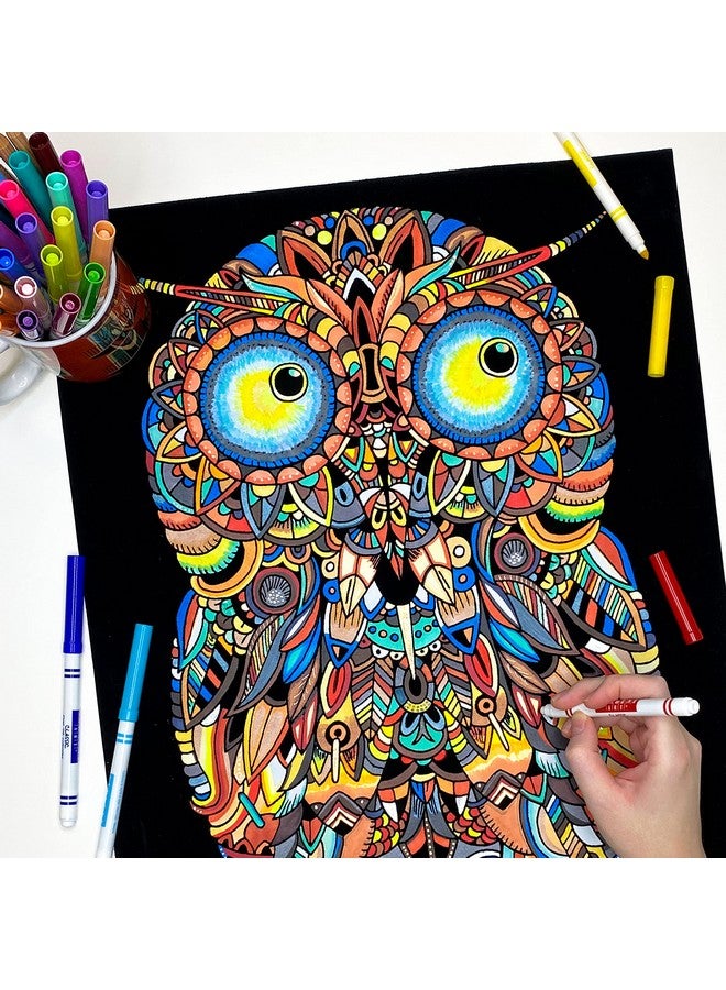 Stuff2Color Baby Owl Fuzzy Velvet Detailed Coloring Poster For Kids And Adults (Arrives Uncolored) - Image 3