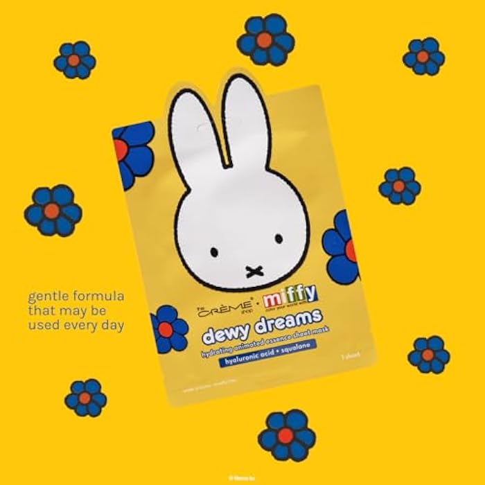 The Crème Shop x Miffy Dewy Dreams Hydrating Animated Essence Sheet Mask with Hyaluronic Acid & Squalane, Deep Moisture, K-Beauty, Cruelty-Free, Gentle Care for All Skin Types (Pack of 5) - Image 5
