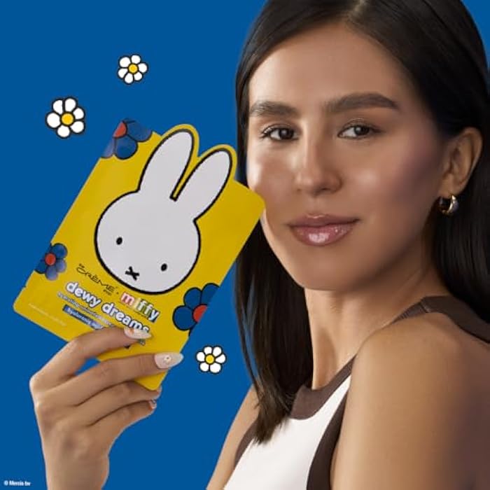 The Crème Shop x Miffy Dewy Dreams Hydrating Animated Essence Sheet Mask with Hyaluronic Acid & Squalane, Deep Moisture, K-Beauty, Cruelty-Free, Gentle Care for All Skin Types (Pack of 5) - Image 4