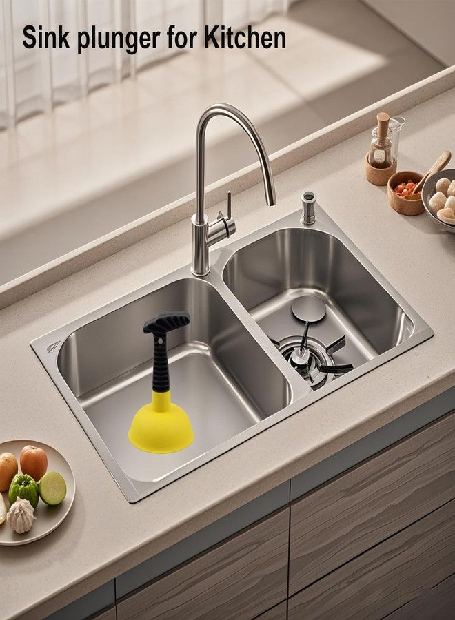 Dokpod Mini Sink & Drain Plunger with Short Handle - Heavy-Duty Rubber Cup & Ergonomic Grip for Powerful Suction, Unclog Slow Drains in Sinks, Tubs, Showers, Bathrooms, Kitchens, Compact, Space-Saving Design - Image 3