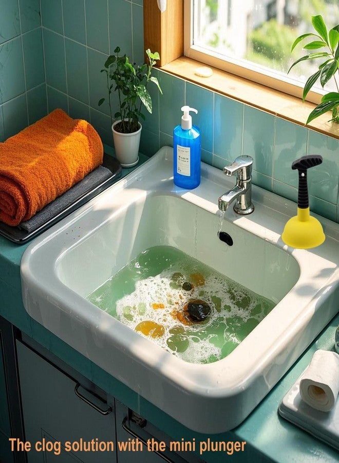 Dokpod Mini Sink & Drain Plunger with Short Handle - Heavy-Duty Rubber Cup & Ergonomic Grip for Powerful Suction, Unclog Slow Drains in Sinks, Tubs, Showers, Bathrooms, Kitchens, Compact, Space-Saving Design - Image 5