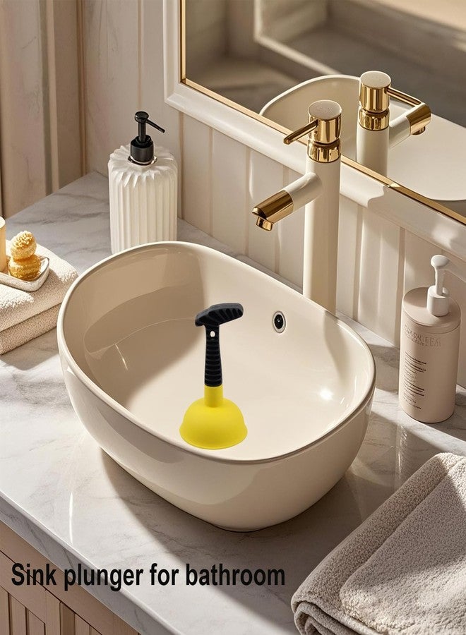 Dokpod Mini Sink & Drain Plunger with Short Handle - Heavy-Duty Rubber Cup & Ergonomic Grip for Powerful Suction, Unclog Slow Drains in Sinks, Tubs, Showers, Bathrooms, Kitchens, Compact, Space-Saving Design - Image 2