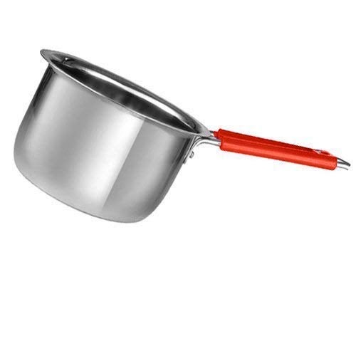 Yshopz Gas and Induction Base Stainless Steel TeaCoffee Tope Saucepan with Handle Silver Set of 3  - Image 2