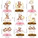 Tarklanda 9 Pcs Bear Baby Shower Honeycomb Centerpieces Party Decorate Pink Little Bear Balloons Paper Topper Honeycomb 3D Table Decoration for Kids Party Baby Shower Party Supplies - Image 4