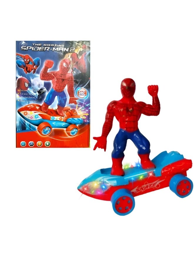 Spider-Man Electric Skateboard Toy for Kids with Music, Lights & 360° Rotation - Image 2