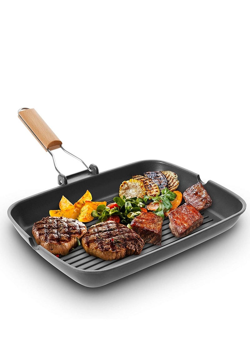 سينبو Sinbo Casting Granite Grill Pan SP-5217  - Image 4