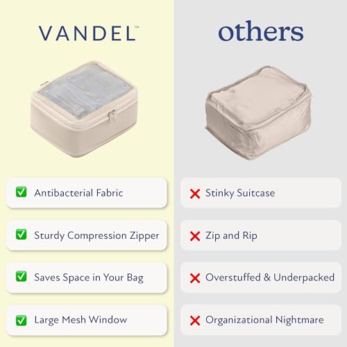 Vandel Space-Saving Compression Packing Cubes for Women, Men, Compressible Carry On Suit Case Organizer Luggage Packing Cubes for Travel Organizer Bags for Luggage and Backpacks, Suitcase Cube - Image 5